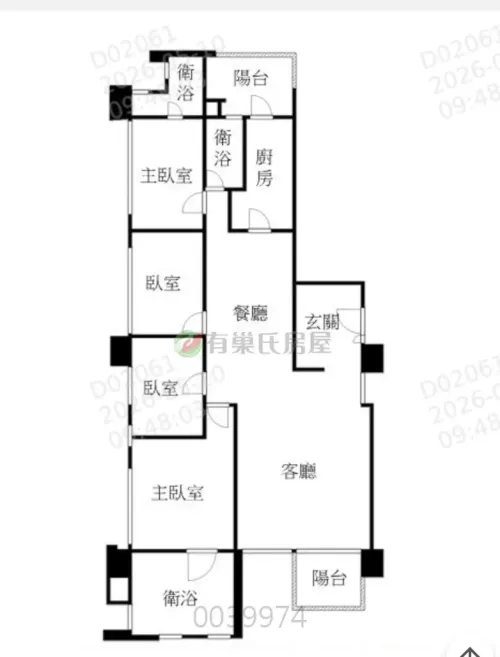 4 bedrooms apartment for rent in Linkou District, New Taipei City | NT$ 85 000 | 110 ping slide 0