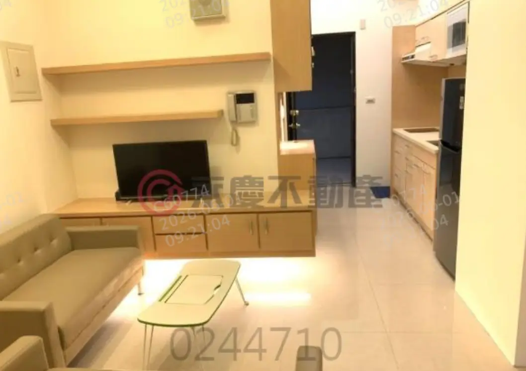 1 room apartment for rent in Tamsui District, New Taipei City | NT$ 13 800 | 16 ping slide 0