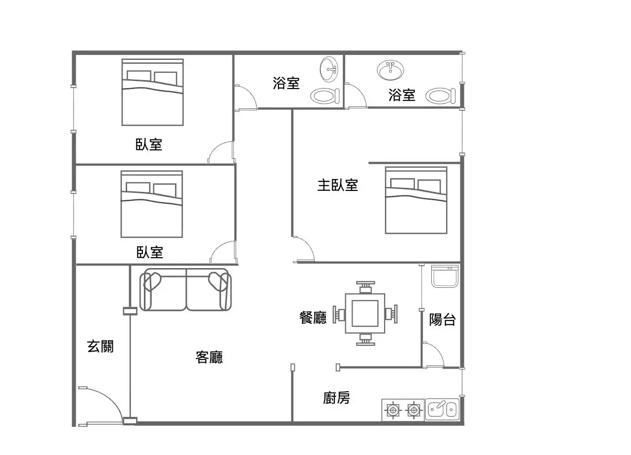 3 bedrooms apartment for rent in Nantun District, Taichung City | NT$ 26 800 | 28 ping slide 11