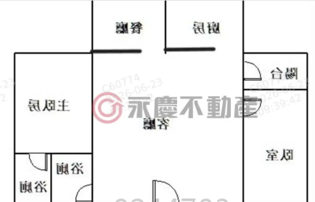 3 bedrooms apartment for rent in New Taipei City | NT$ 24 000 | 32 ping slide 1