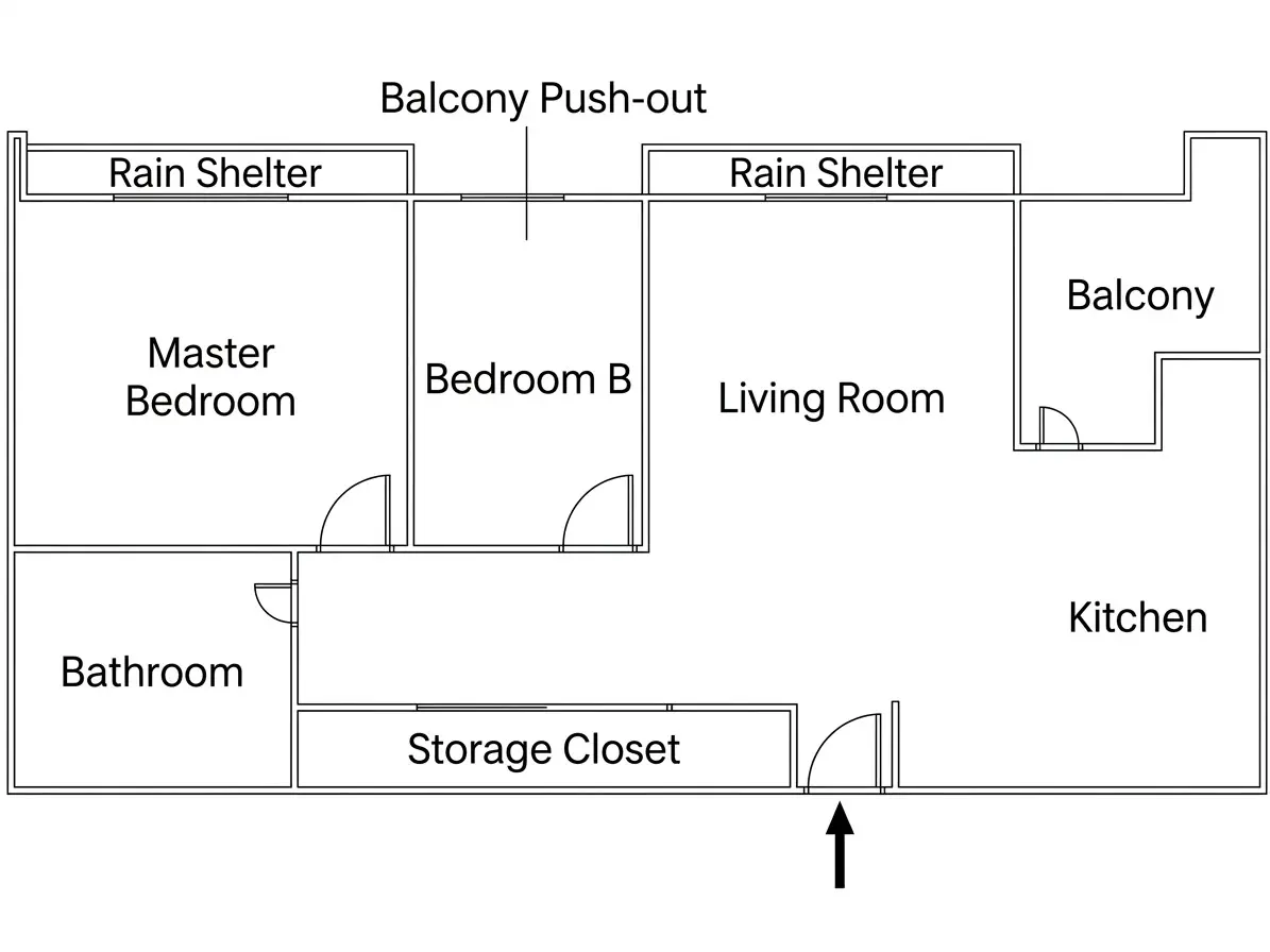 2 bedrooms apartment for rent in Shilin District, Taipei City | NT$ 55 000 | 19 ping slide 5