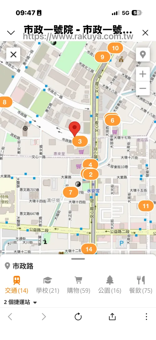 公寓 出租 TWD 38 000 - 市政路 - 2 房