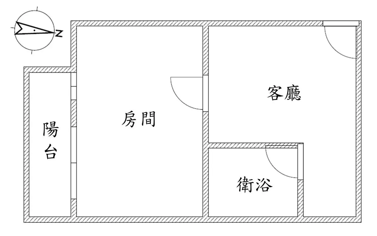 1 room apartment for rent TWD 22 800 - 13 ping - Qianjin District,Kaohsiung City slide 1