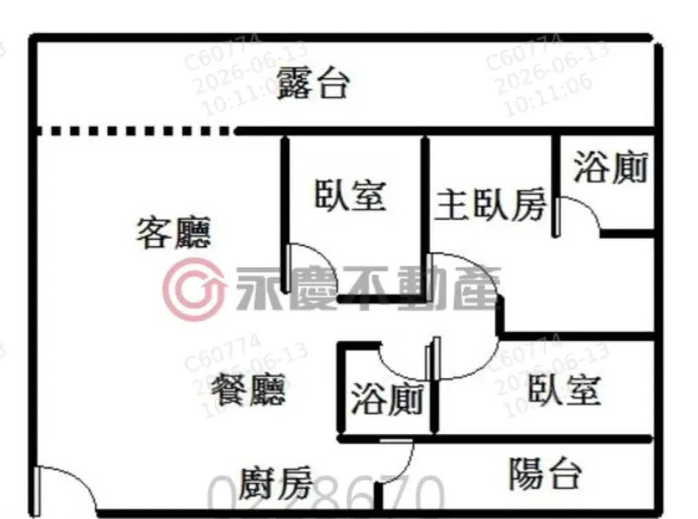 3 房 淡水區, 新北市公寓出租 | NT$ 30 000 | 50 坪 slide 0