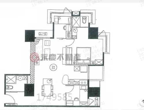 3 bedrooms apartment for rent in Tamsui District, New Taipei City | NT$ 30 000 | 43 ping slide 1