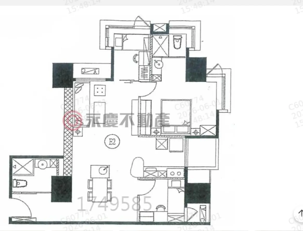 3 bedrooms apartment for rent in Tamsui District, New Taipei City | NT$ 30 000 | 43 ping slide 1