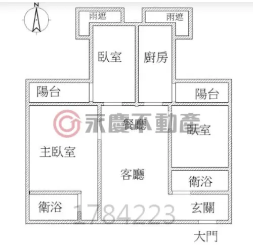 Apartment for sale NT$ 14 880 000 - Section 1, Xinshiyi Road - 3 bedrooms