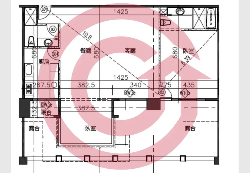 2 bedrooms apartment for sale in Tamsui District, New Taipei City | NT$ 26 000 000 | 34 ping slide 0