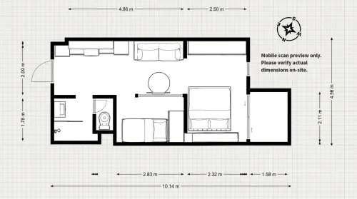 Studio apartment for rent in Zhongli District, Taoyuan City | NT$ 24 000 | 13 ping slide 22