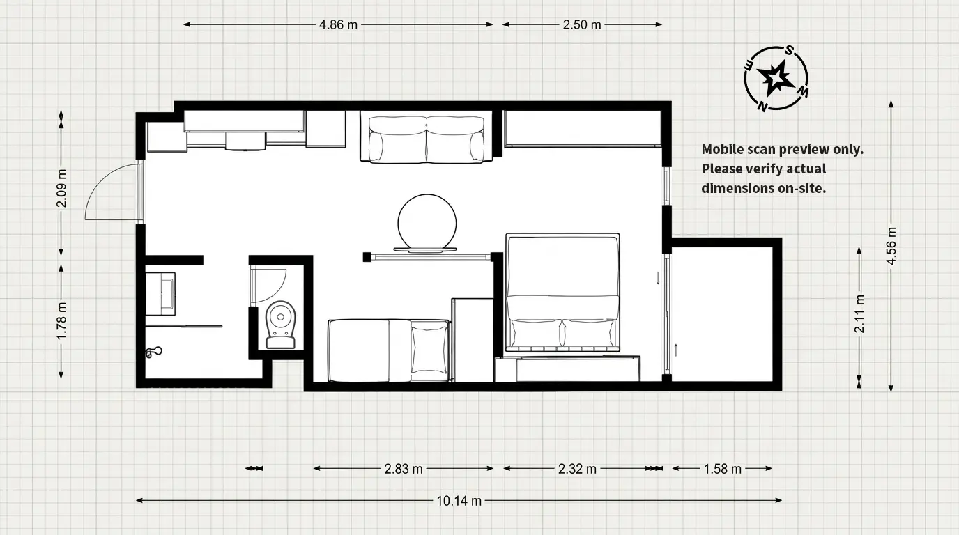 Studio apartment for rent in Zhongli District, Taoyuan City | NT$ 24 000 | 13 ping slide 22
