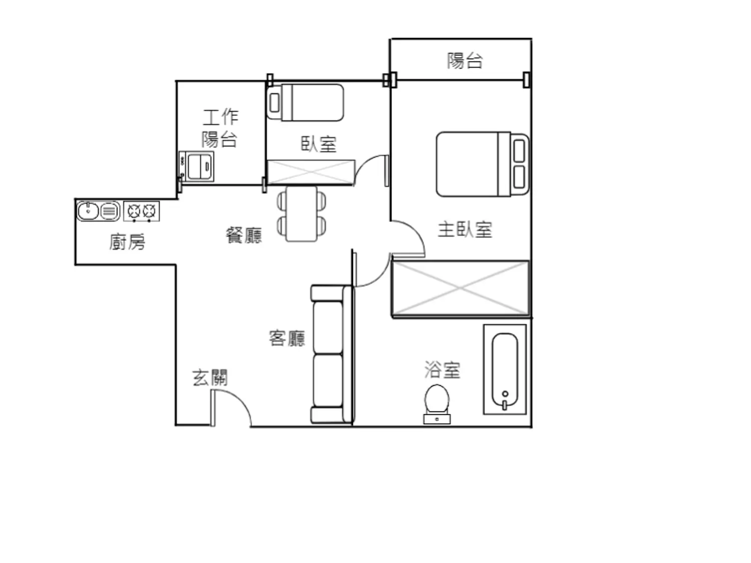 2 bedrooms apartment for rent TWD 27 000 - 16 ping - Luzhu District,Taoyuan City slide 1