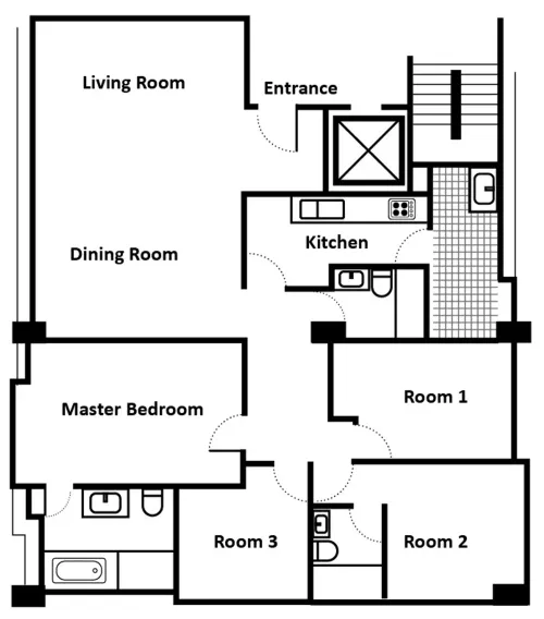 Apartment for rent TWD 110 000 - Alley 7, Lane 290, Section 6, Zhongshan North Road - 4 bedrooms