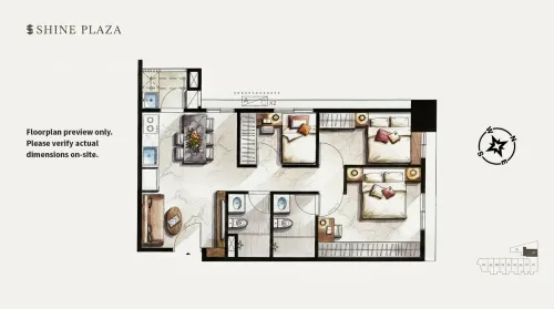 Apartment for rent NT$ 28 000 - Gaotiezhanqian Rd - 3 bedrooms