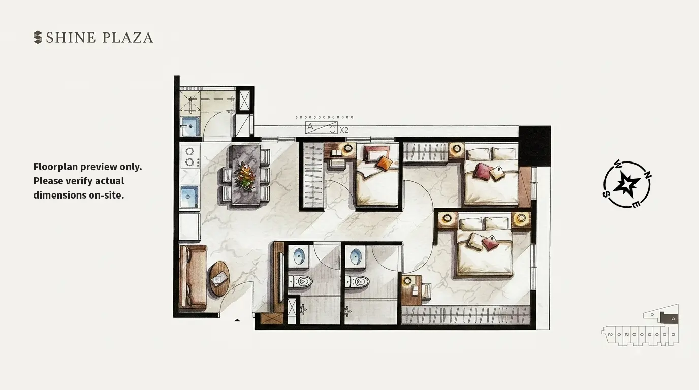 3 bedrooms apartment for rent in Zhongli District, Taoyuan City | NT$ 28 000 | 18 ping slide 12