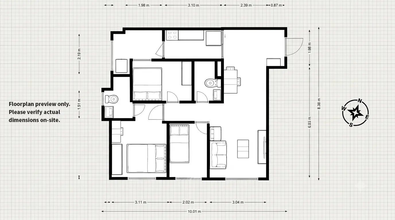 3 bedrooms apartment for rent in Dayuan District, Taoyuan City | NT$ 26 000 | 21 ping slide 18