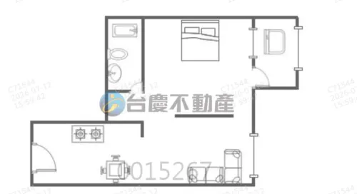 公寓 出租 NT$ 26 000 - 逢明街29巷 - 1 房