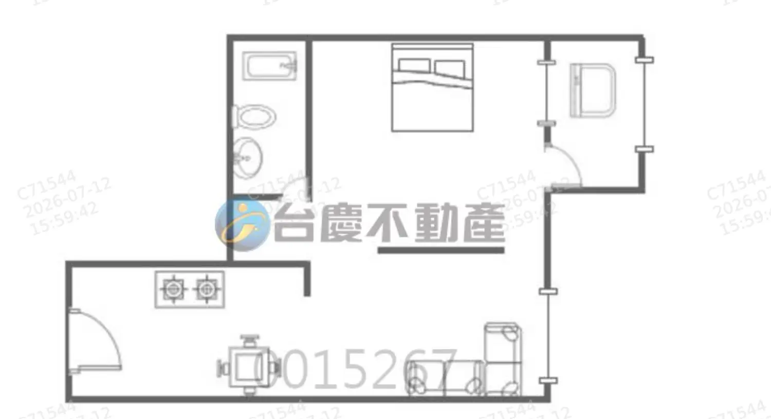 1 房 西屯區, 台中市公寓出租 | NT$ 26 000 | 16 坪 slide 8
